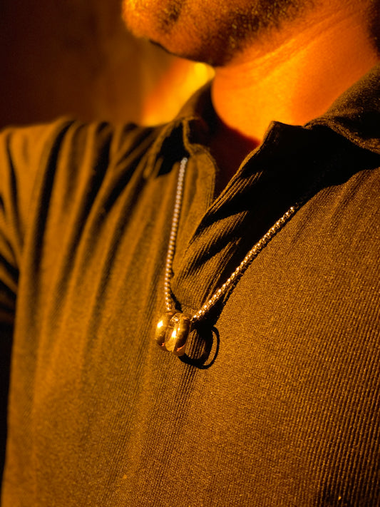 Double Ring Steel Pendant