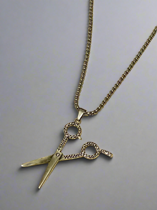 Twin Scissor Steel Pendant